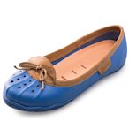 美國加州 PONIC&Co. ELLA 防水輕量 娃娃鞋 雨鞋 藍色 防水鞋 懶人鞋 休閒鞋 環保膠鞋 平底 真皮滾邊
