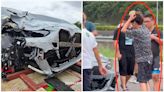 BMW新車撞進休息站…見愛車「下巴掉」19歲駕駛慘叫！行車紀錄器視角曝