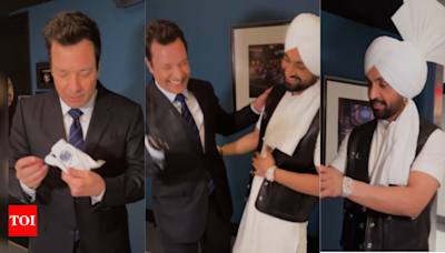 Diljit Dosanjh drops a BTS with Jimmy Fallon; fans write 'Hollywood talks about Panjab' | - Times of India