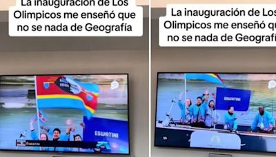 Tiktoker se viraliza al no saber de geografía durante desfile de naciones en los Juegos Olímpicos París 2024