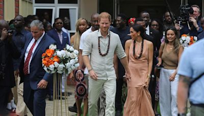 Prince Harry and Meghan talk mental health on first Nigeria visit