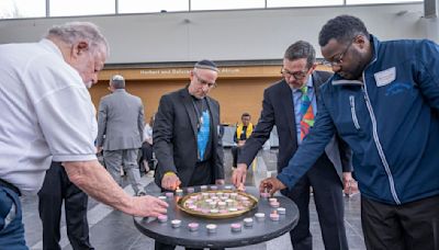 Long Island religious leaders gather at Tilles Center to pray for peace