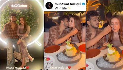 'Ayesha was right, he did two timing': Munawar Faruqui kisses wife Mehzabeen Coatwala; celebrates one month anniversary [Reactions]