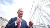 Nigel Farage vows to replace Tories – before having milkshake thrown on him