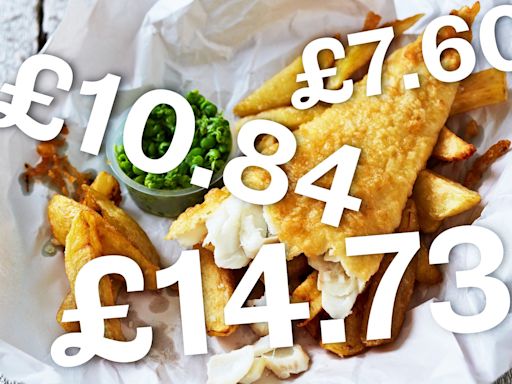 Would you pay £15 for fish and chips? The most expensive seaside chippies revealed