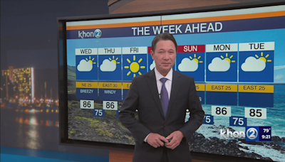 Breezy to strong trade winds for this week