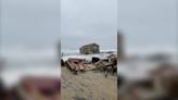 North Carolina beach house collapses into ocean and floats away