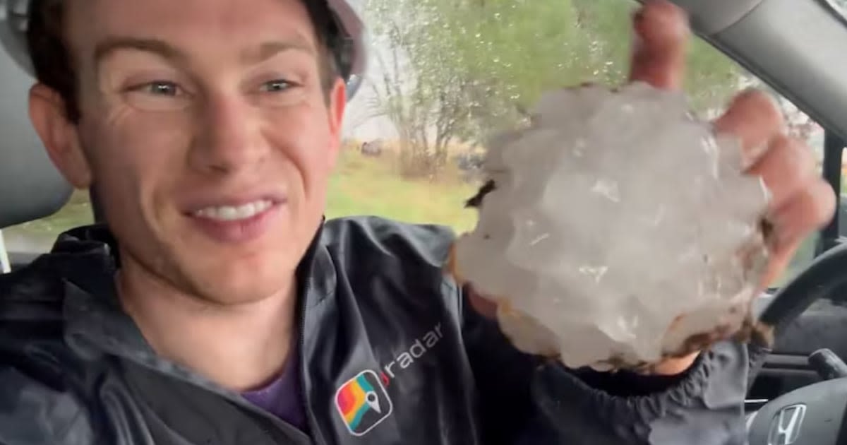 The hail in Texas was so big Tuesday that it required a new description