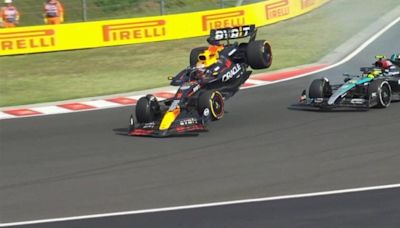 ¡Choque entre Verstappen y Hamilton en Hungría!