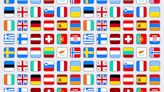 Can you spot the microphone hidden among the Eurovision flags?