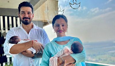 Navratri 2024: Rubina Dilaik And Abhinav Shukla Reveal Faces Of Daughters Edhaa And Jeeva