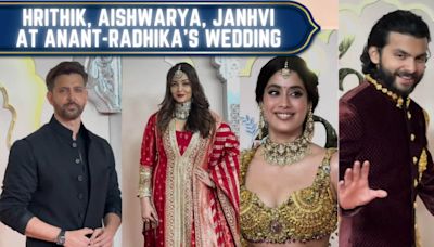 Hrithik comes alone, Aishwarya poses alone, cute video of Janhvi & Shikhar | Anant-Radhika's wedding