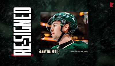 Minnesota Wild Re-Signs Forward Sammy Walker to a One-Year, Two-Way Contract | Minnesota Wild