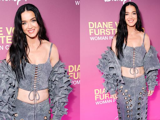 Katy Perry Marries Y2K Trends and Futuristic Glamour in Denim Corset, Cutout Skirt and 3D Jacket for ‘Diane von Furstenberg: Woman in Charge...