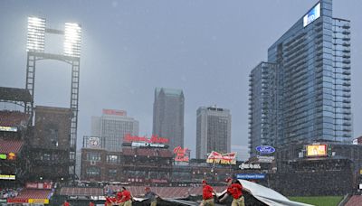 WATCH: Crazy video shows water gushing down stairs at Busch Stadium before Cubs-Cardinals game