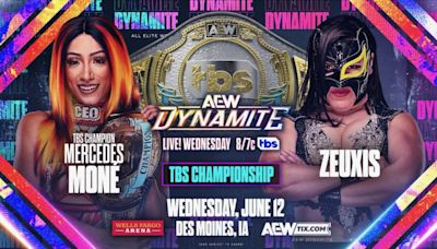 Mercedes Moné To Defend TBS Championship Against CMLL’s Zeuxis On 6/12 AEW Dynamite, Updated Card