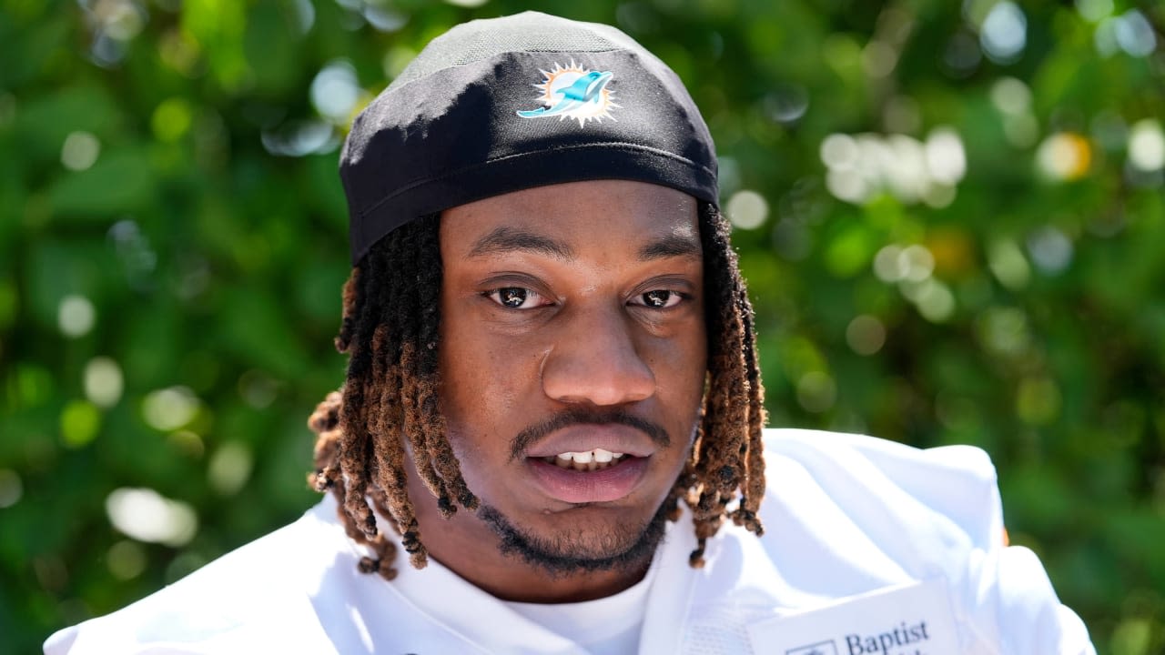 Dolphins rookie RB Jaylen Wright excited to 'share the rock' with Raheem Mostert, De'Von Achane