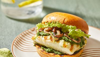 Grilled Fish Sandwiches With Salsa Verde