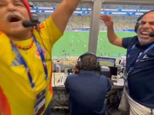 Narrador peruano celebró con ‘Pibe’ Valderrama y ‘Chicho’ Serna la clasificación de Colombia a la final de la Copa América 2024