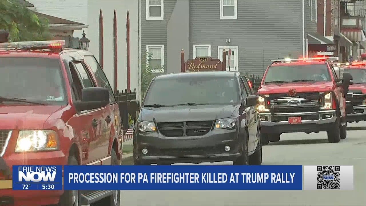 Procession for Pa. Firefighter Killed at Trump Rally