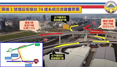 國道1號銜接台74線交流道通車｜警全面啟動交通疏導 | 蕃新聞