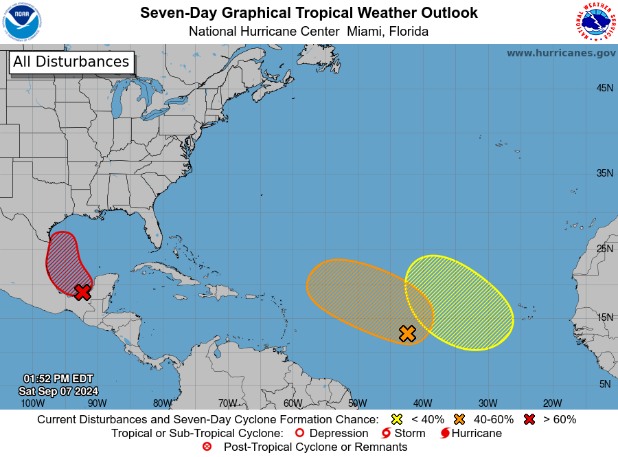 National Hurricane Center tracking 3 tropical waves after drenching Florida rains