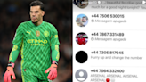 Ederson shows off 'funny messages' he received from Arsenal fans before Man City's win over Tottenham after phone number leaked | Goal.com English Bahrain