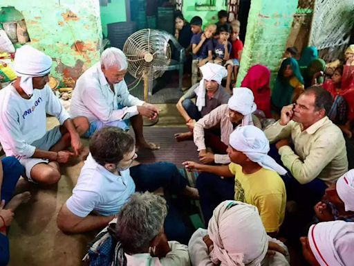 Rahul Gandhi visits Hathras: Consoles families of stampede victims - ​Rahul Gandhi's condolence visit​