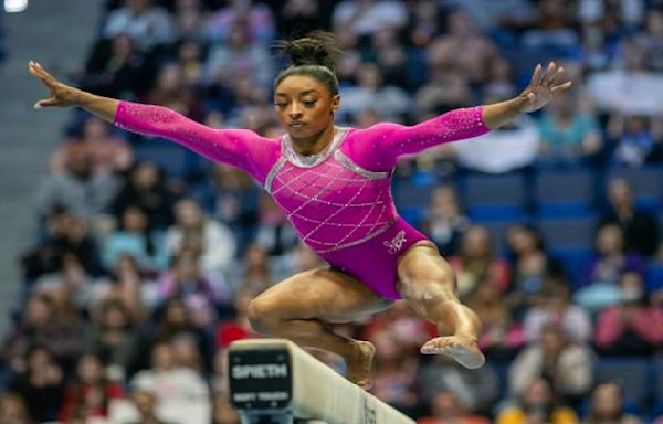 Simone Biles shows she’s still in form during pre-Olympic gymnastics showcase