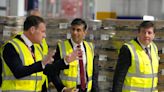 Sunak jokes he has ‘seen enough Snickers bars for a while’ during warehouse visit