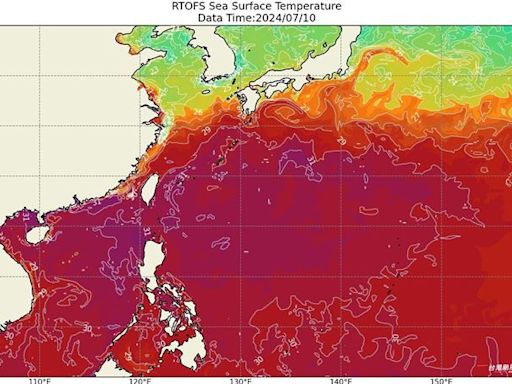 海溫飆高！台灣海域「紅到發紫」 專家示警：颱風大補丸