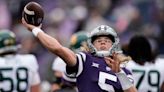 Kansas State football freshman Avery Johnson locked and loaded for his first career start