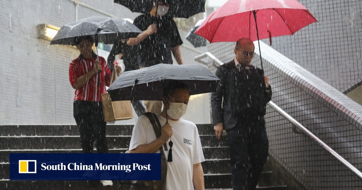 Hong Kong issues amber rainstorm warning as city braces for week of wet weather