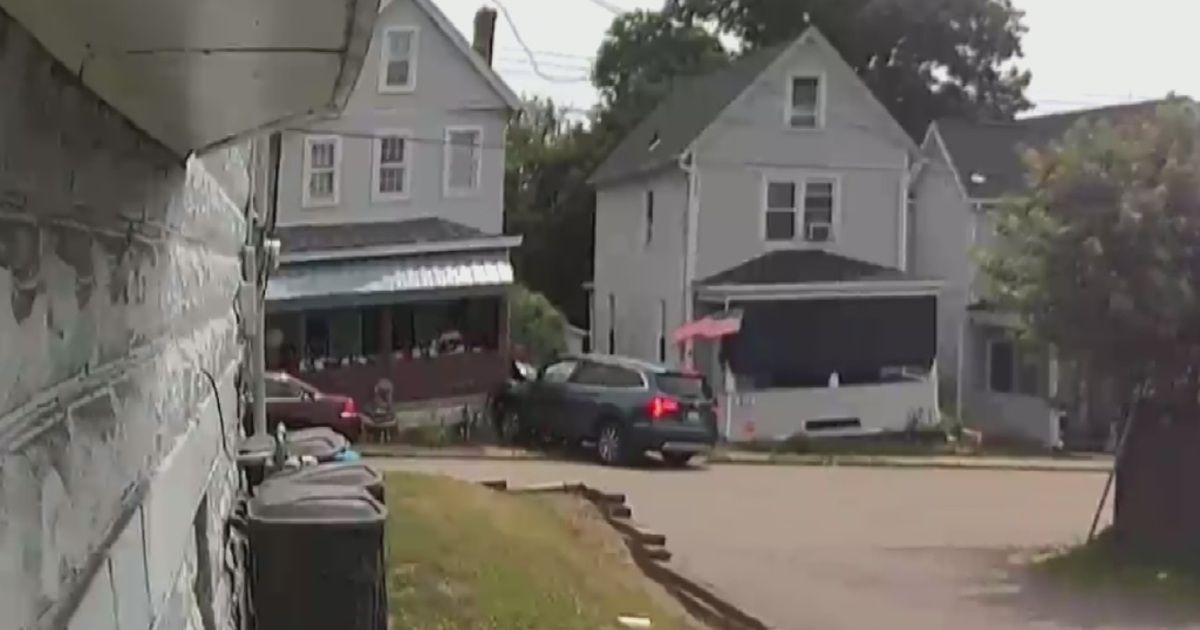 Security camera footage catches the moment a car slammed into a Port Vue home