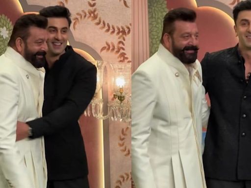 Ranbir Kapoor And Sanjay Dutt Pose Together At Anant Ambani-Radhika Merchant's Shubh Aashirvad; Watch - News18