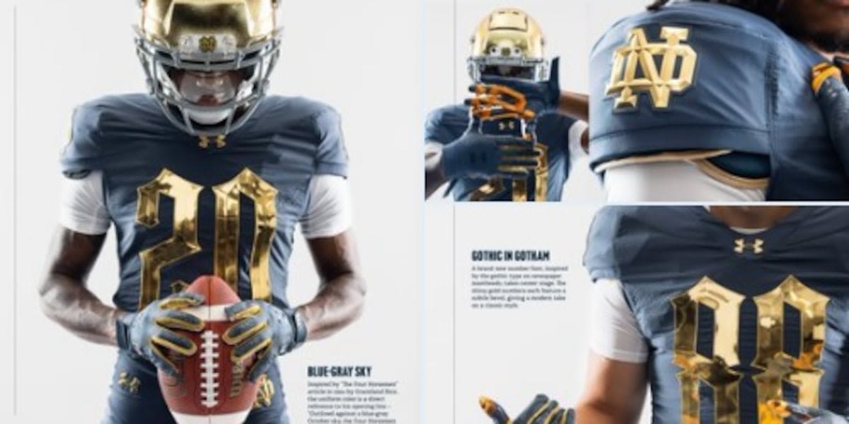 Notre Dame football reveals uniforms for 2024 Shamrock Series game