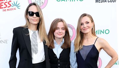 Angelina Jolie and Daughter Vivienne Support Friend Kristen Bell at “Reefer Madness: The Musical” Opening Night