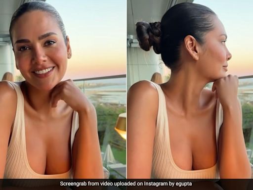 Esha Gupta's Radiant Bronzed Makeup Arrived In Portugal To Rival The Sun