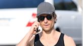 Glen Powell Bares Muscles in a Tank Top in New Post-Gym Photos