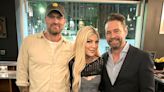 Tori Spelling Poses With Brian Austin Green and Jason Priestley