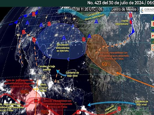 Alerta por posible formación de ciclón Carlotta en México