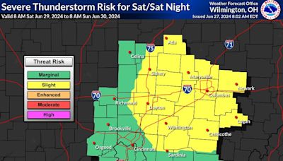 Severe weather: Thunderstorms possible in central Ohio Saturday afternoon, evening