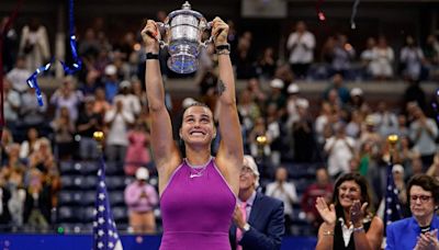 Aryna Sabalenka recibe un campeonato personalizado de WWE tras su victoria en el US Open