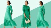 We predict this flattering green M&S midi dress will be sold out by summer