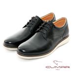 【CUMAR】時尚流行白底休閒皮鞋-黑色