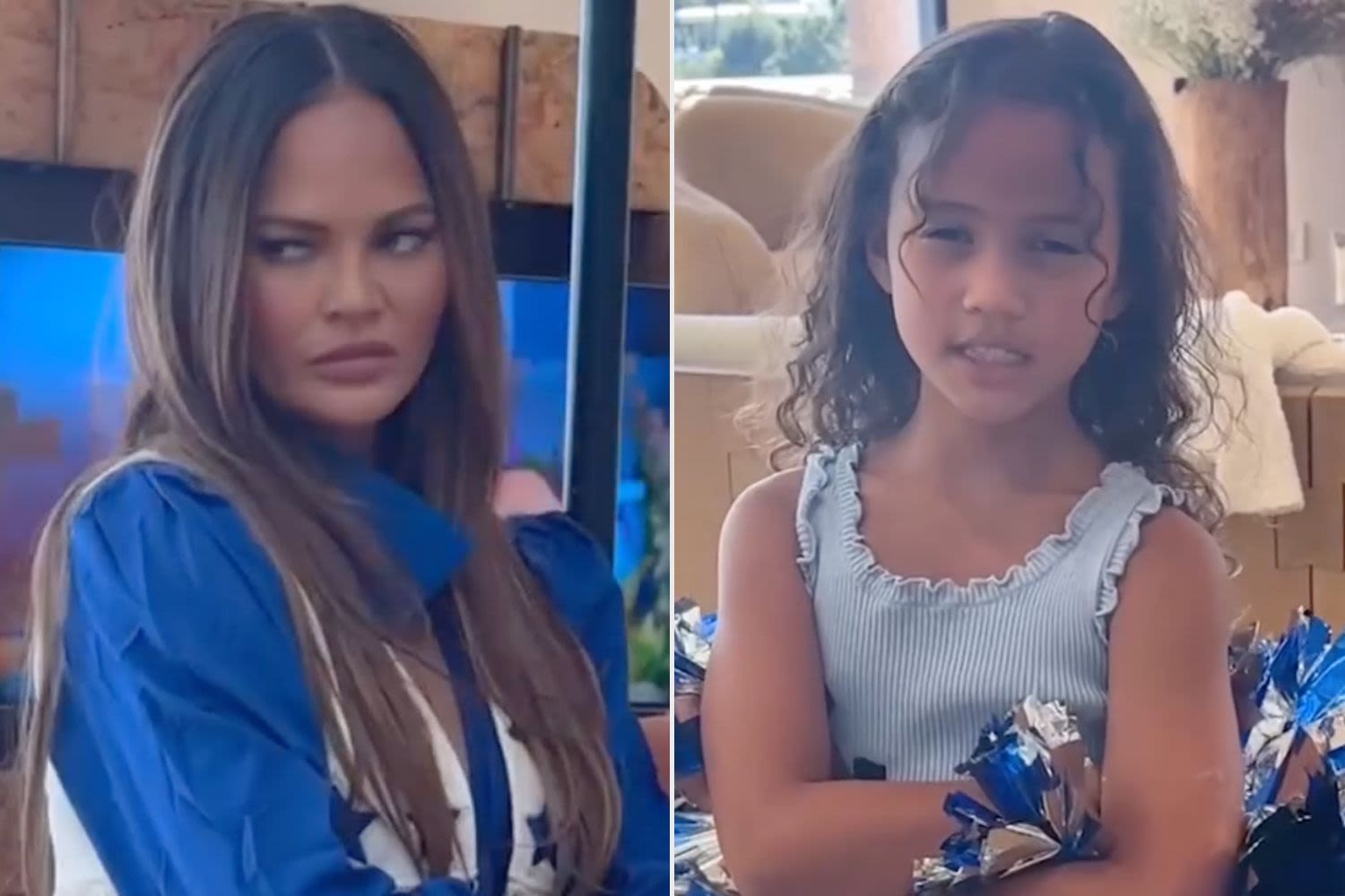 Chrissy Teigen Goes Full Dallas Cowboys Cheerleader as She Hilariously Parodies Auditions with Her Daughters