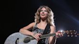 Taylor Swift's parents recreated her rhinestoned 'Fearless' guitar using super glue the day before the Eras Tour kicks off