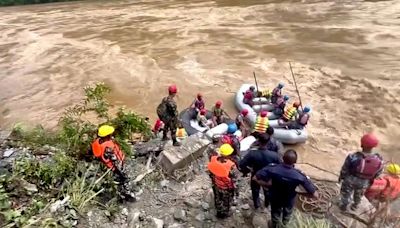 Nepal Landslide: 19 bodies recovered after landslide swept two buses into river