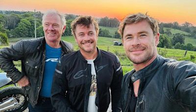 Chris Hemsworth Celebrates Australian Father’s Day with Motorcycle Ride with Dad Craig and Brother Luke