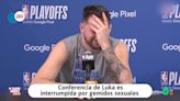 Luka Dončić alucina cuando unos gemidos sexuales interrumpen su rueda de prensa: "Espero que no sea en directo"